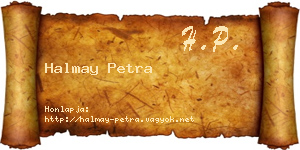 Halmay Petra névjegykártya